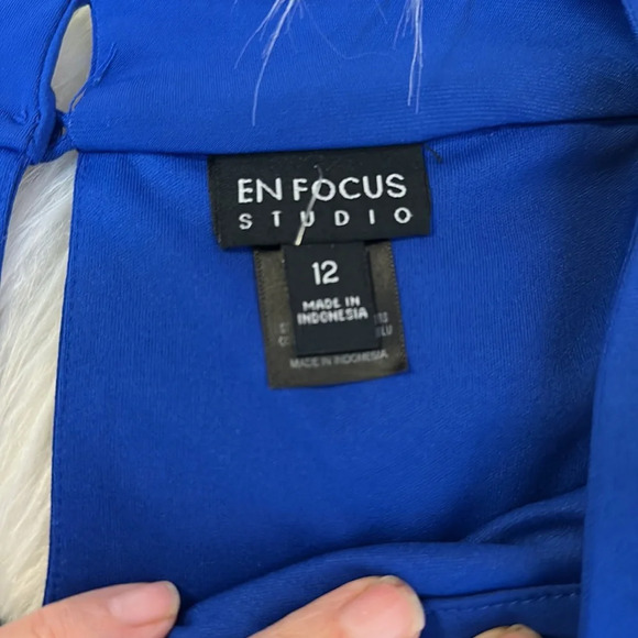 NWT En Focus Studio Royal Blue Empire waist Sequins Maxi Dress Sz 12 - Picture 12 of 14